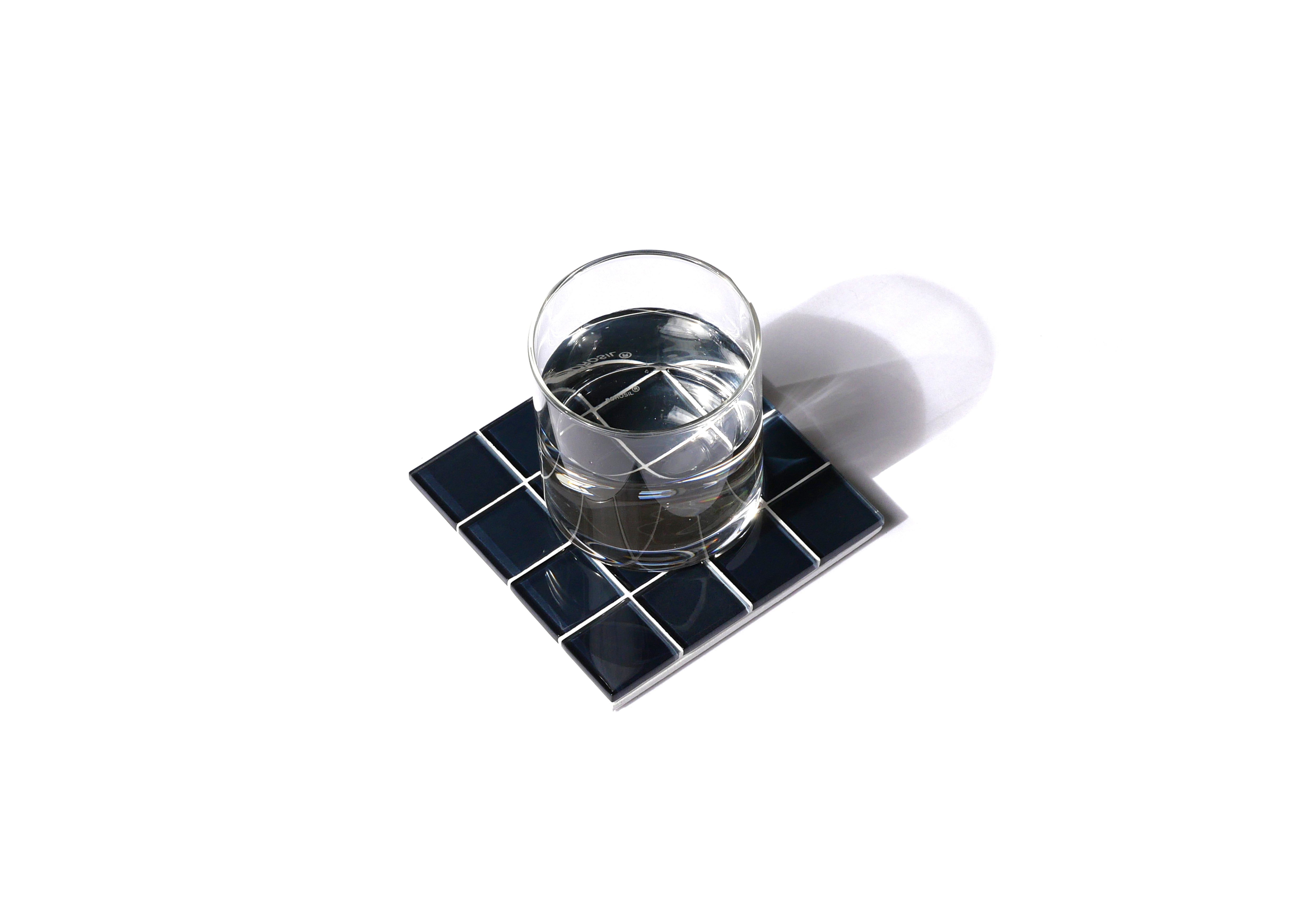 Black glass online coasters